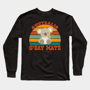 Vintage Australian Gday Mate with Koala Long Sleeve T-Shirt